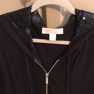 Michael Kors Black sequined hoodie